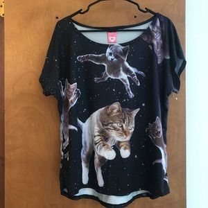 Cats in space short sleeve